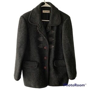 NWOT Escalier coat Wool in gray. SZ LARGE